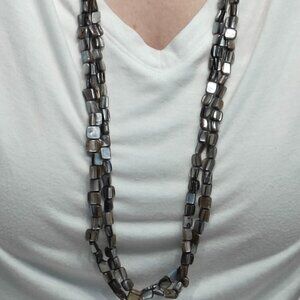 mother of pearl statement necklace